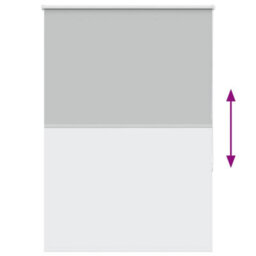 Berkfield Durable Roller Blind Blackout Light Grey 105X130 Cm Fabric Width 100.7 Cm Polyester - thumbnail 9