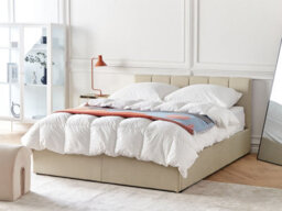 Beliani Ottoman Bed Fabric Dreux 140 X 200 Cm (Eu Double) Beige - thumbnail 2