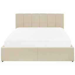 Beliani Ottoman Bed Fabric Dreux 140 X 200 Cm (Eu Double) Beige - thumbnail 7