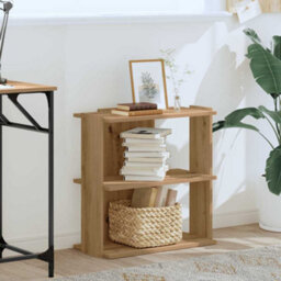 Berkfield Elegant Bookcase 3-Tier Artisan Oak 60X30X60 Cm Engineered Wood - thumbnail 3