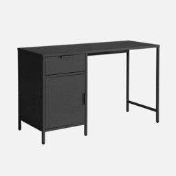 Sweeek - Children's Desk In Laminated Steel With 1 Drawer Black L 120 X D 50 X H 75 Cm - thumbnail 1