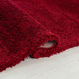 Wadan 80X150Cm Red Shaggy Rug - Rectangular Soft Touch Thick Pile Modern Area Rug - Rugs For Living & Bedroom Non Shedding - thumbnail 2
