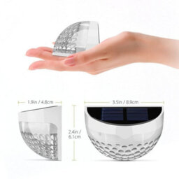 2 Semi-Circle Solar-Powered Fence Lights, Waterproof Led Sensor Lamps For Pathways And Decks - thumbnail 5