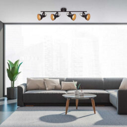 Briloner Ceiling Spot Light E14 Black Gold Adjustable 4 Way Ceiling Lamp - thumbnail 6