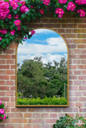 Mirroroutlet The Arcus Gold Metal Framed Arched Garden Wall Mirror 120Cm X 80Cm - thumbnail 5