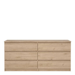 Wyld Haus Budapest Wide Chest Of Drawers In Natural Oak Effect, 6 Drawers - thumbnail 3