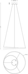 GoodHome Pegmati Chrome Effect Led Pendant Ceiling Light, (Dia)580mm - Refurbished - thumbnail 2