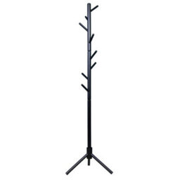 Keypak Wooden Coat Stand, 170Cm Clothes Jacket Hanger Coat Tree, Ideal For Hallway - Black