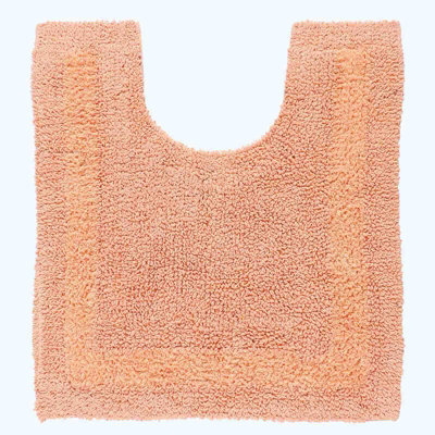 Homescapes Luxury Reversible Cotton Pedestal Mat - Peach - image 1