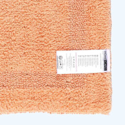 Homescapes Luxury Reversible Cotton Pedestal Mat - Peach - thumbnail 3