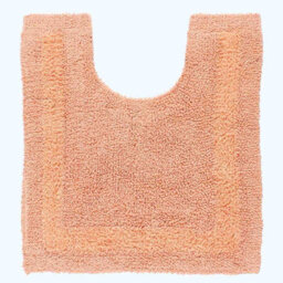 Homescapes Luxury Reversible Cotton Pedestal Mat - Peach - thumbnail 1