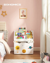 Songmics Toy Storage Rack, Kids Bookshelf And Toy Organiser With 3 Shelves, For Children's Room And Playroom