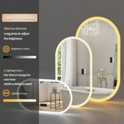 Luvodi 120X60Cm Full Length Led Bathroom Mirror With Bluetooth Speaker/demister/time/smart Touch - thumbnail 6