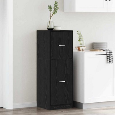 Walplus Apothecary Cabinet Black Oak 40 X 41 X 118 Cm Engineered Wood - image 1