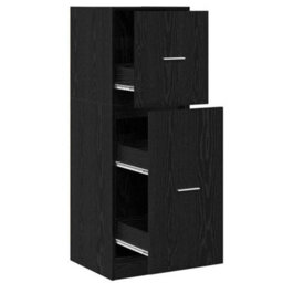 Walplus Apothecary Cabinet Black Oak 40 X 41 X 118 Cm Engineered Wood - thumbnail 3