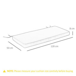 Outsunny Garden Bench Cushion 2 Seater Seat Pad Indoor& Outdoor Use - thumbnail 3