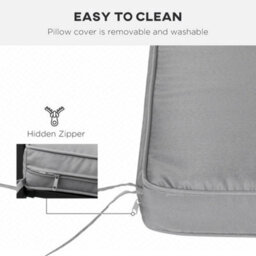 Outsunny Garden Bench Cushion 2 Seater Seat Pad Indoor& Outdoor Use - thumbnail 5