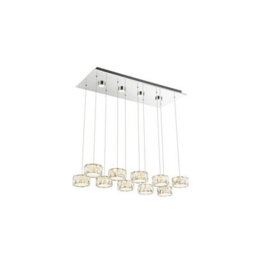 Luminosa Lighting Luminosa Amur Bar Pendant Ceiling Light Chrome 10X Led 4000K