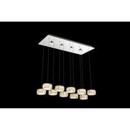 Luminosa Lighting Luminosa Amur Bar Pendant Ceiling Light Chrome 10X Led 4000K - thumbnail 2