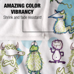 Jim Henson Signature Collection Silky Monster Doodles Supersoft Blanket White/green (One Size) - thumbnail 4
