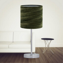 First Choice Lighting Green Crushed Velvet 15.5Cm Table Lamp Shade - thumbnail 3