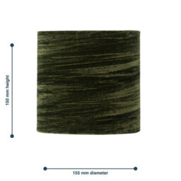 First Choice Lighting Green Crushed Velvet 15.5Cm Table Lamp Shade - thumbnail 5