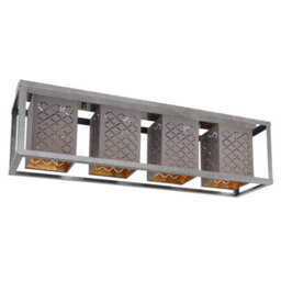 Luminosa Lighting Luminosa Thomas Ceiling Spotlight Bar Silver Colored 4X E27 - thumbnail 2