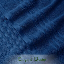Casabella Towels 3 Pack Bath Sheets Large Bath Towel 80X140 Cm 100% Zero-Twist Cotton Highly Absorbent Towels Royal - thumbnail 4