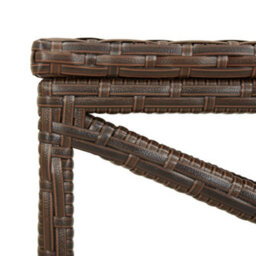 Walplus Garden Bench 120 Cm Poly Rattan Brown - thumbnail 5