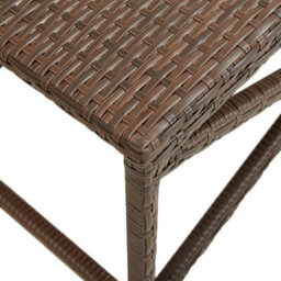Walplus Garden Bench 120 Cm Poly Rattan Brown - thumbnail 4