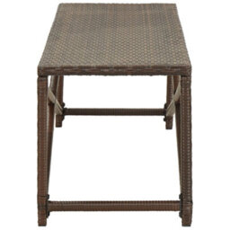 Walplus Garden Bench 120 Cm Poly Rattan Brown - thumbnail 3