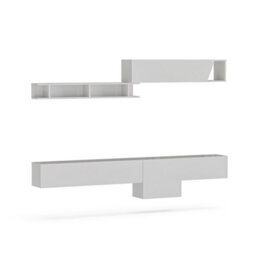 Decorotika Leiden Moduler Modern Tv Unit Wall Mount Customizable Layout High Gloss White - thumbnail 5