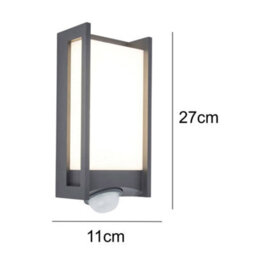 Britalia Br5193002118 Led Anthracite Outdoor Modern Rectangular Flush Wall Light With Pir - 800 Lumen 3000K Warm White - Ip54 - thumbnail 5