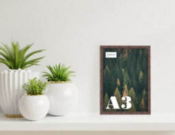 A3 Walnut Picture Frame Fits A3 (29.7 X 42Cm - 11.7 X 16.5In) Poster, Photo, Artwork, Or Print. - thumbnail 4