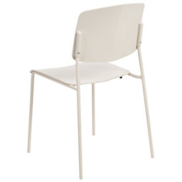 Wyld And Coco Living Set Of 4 Beige Armless Plastic Dining Chairs, Contemporary, Tool-Free Assembly - thumbnail 6