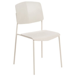 Wyld And Coco Living Set Of 4 Beige Armless Plastic Dining Chairs, Contemporary, Tool-Free Assembly - thumbnail 5