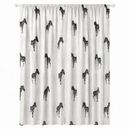 "Smart Living Tribal Zebra Curtains Pair With Tie Backs - Safari Animal Print- Multi - 66""x72""" - thumbnail 4