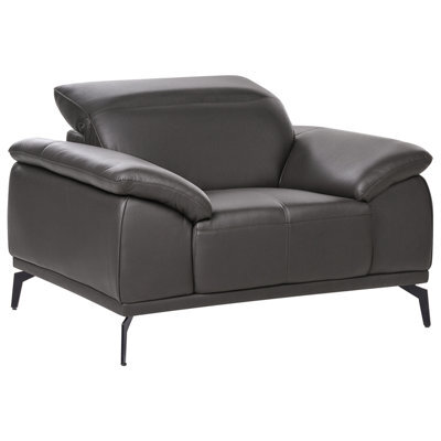 Beliani Faux Leather Armchair Black Vejen - image 1