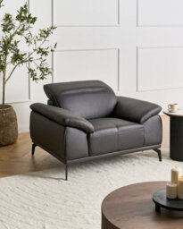 Beliani Faux Leather Armchair Black Vejen - thumbnail 2