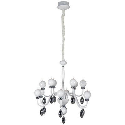 Luminosa Lighting Luminosa Hip Hop Multi Arm Chandeliers White Acrylic