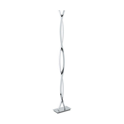 Adjustable Chrome Floor Lamp With Led Bulbs And Pedal Switch - image 1