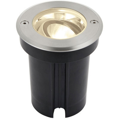 Stainless Steel Drive Over Ip67 Ground Light - 6W Warm White Led - Tilting Head - image 1