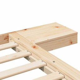 Walplus Modern Engineered Wood Floor Bed Frame With Bedside Table And Headboard For Bedroom - thumbnail 8