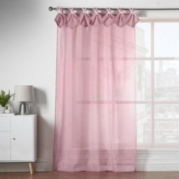 Luxury Living Tiara Dolly Tab Top Voile Curtain Panel Blush