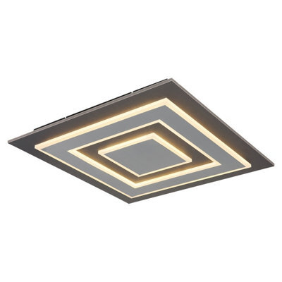 Luminosa Lighting Luminosa Jayden 48Cm Integrated Led Semi Flush Ceiling Light Anthracite Brushed Led 3000K - image 1