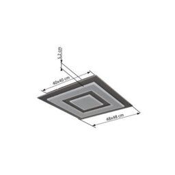 Luminosa Lighting Luminosa Jayden 48Cm Integrated Led Semi Flush Ceiling Light Anthracite Brushed Led 3000K - thumbnail 8