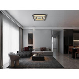 Luminosa Lighting Luminosa Jayden 48Cm Integrated Led Semi Flush Ceiling Light Anthracite Brushed Led 3000K - thumbnail 6