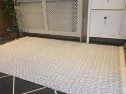 Second Nature Online Greta Soft Bedroom Rug Grey Pale Herringbone Pattern / 70 Cm X 200 Cm - thumbnail 8