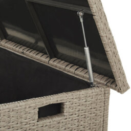 Beliani Outdoor Storage Box Beige Faux Rattan 126 X 46 X 63 Cm - thumbnail 7