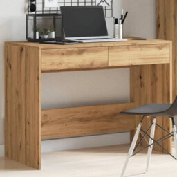 Berkfield Desk Artisan Oak 101X50X76.5 Cm Engineered Wood - thumbnail 4